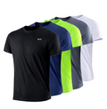 Men's crew neck short sleeve t-shirt, running, moisture wicking, training, exercise, gym sports shirt, lightweight tops